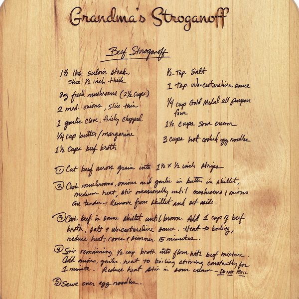 Handwritten Recipe Cutting Board - OpenHaus Gifts
