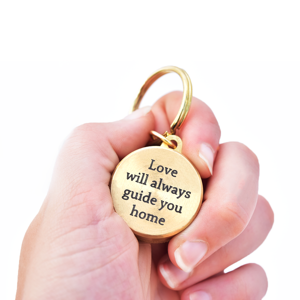 Personalized Compass Keychain - OpenHaus Gifts