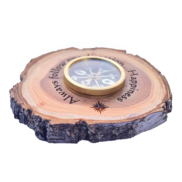 Wood Compass Holder - OpenHaus Gifts