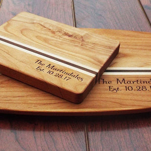 Personalized Bar Board, Custom Cutting Board, Engraved Family Name, Wedding Gift, Established Couple, House Warming Gift, Anniversary Gift - OpenHaus Gifts
