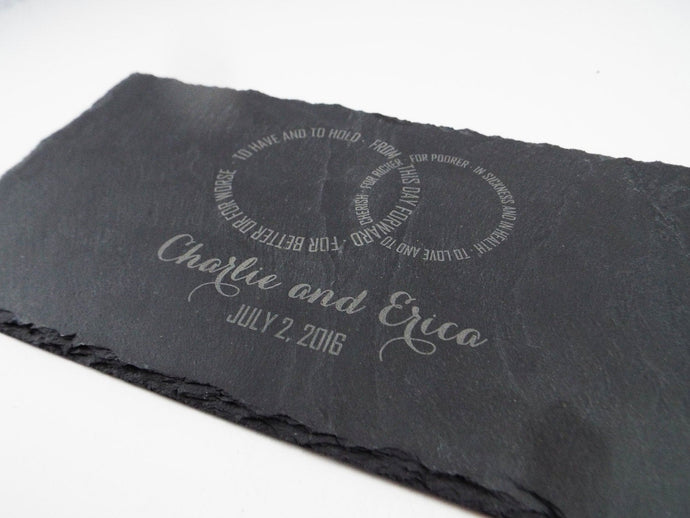 Personalized Cutting Slate, Cutting Stone, Custom Cheese Board, Wedding Gift, Couple Gift, Save the Date, Mr. and Mrs, Wedding Gift - OpenHaus Gifts