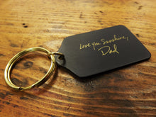 Handwritten Key chain, Personalized Writing, Handwritten Key Tag, Personal Message, Custom Written, Graduation Gift, Engraved Key Chain - OpenHaus Gifts