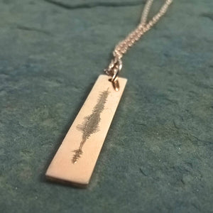Sound Wave Necklace, Rose Gold Bar Necklace, Gift For Her, Graduation Gift, Voice Wave Necklace, I Love you gift, Rose Gold Necklace - OpenHaus Gifts