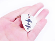 Sound Wave Guitar Pick key chain, Personalized Sound Wave, Engraved Guitar Pick Key Ring, Musician Gift, Artist Gift, Steel Guitar Pick - OpenHaus Gifts